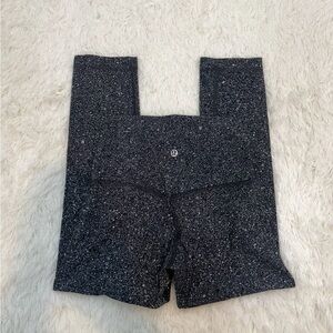 Lululemon Align Crop 21" Luminesce Splatter Ice Grey Black